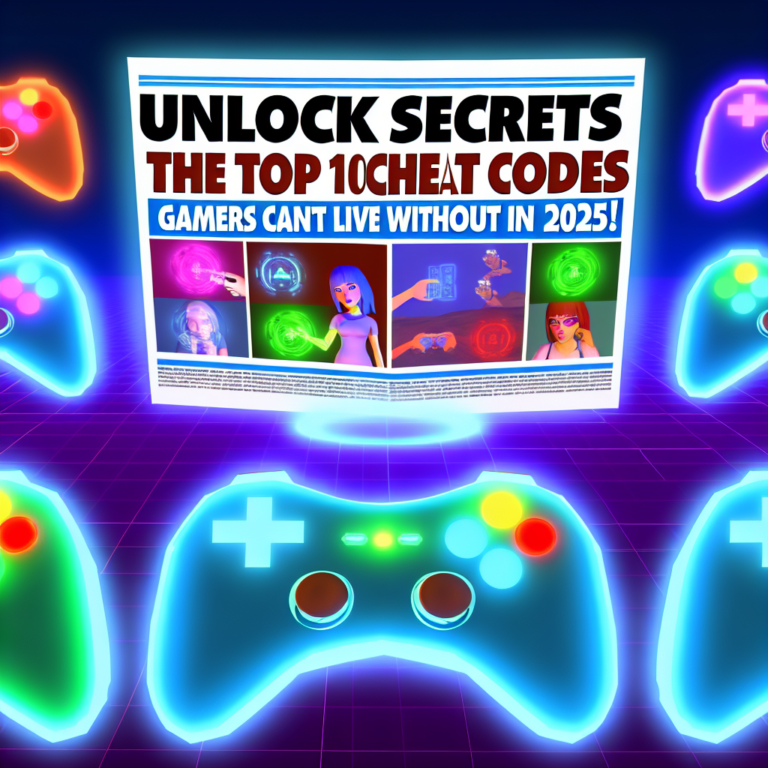 Unlock Secrets: The Top 10 Cheat Codes Gamers Can’t Live Without in 2025!