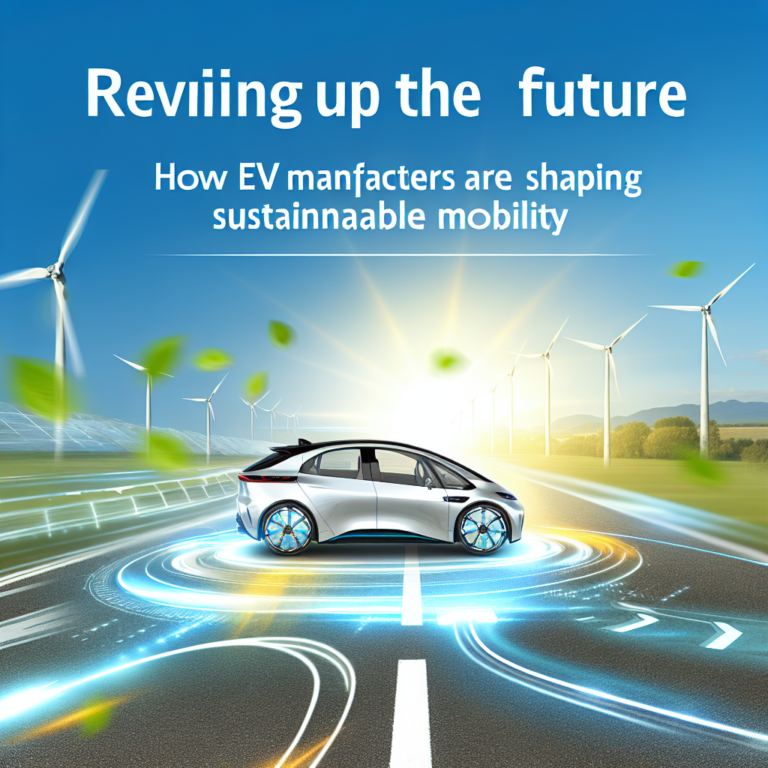 Revving Up the Future: How EV Manufacturers Are Shaping Sustainable Mobility